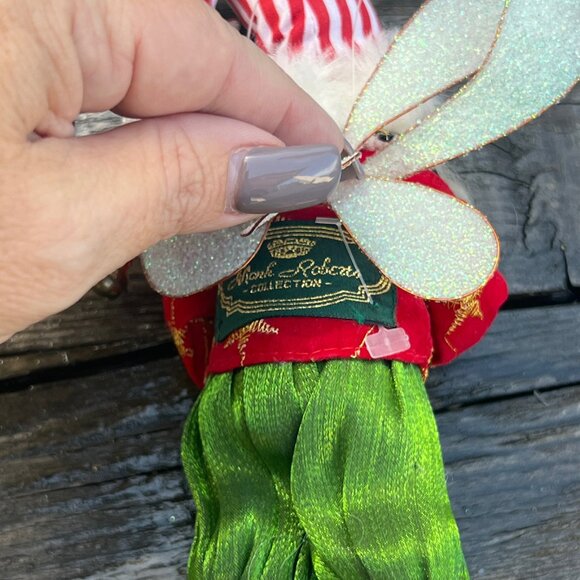 Mark Roberts Vintage Santa Claus ELF Enchanted Forest Fairy Doll Ornament Stripe - Picture 7 of 8